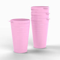 ClipCroc® Cup Set (pack of 4). ‘Clip-together’ Crockery [COLOUR: PINK]
