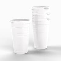 ClipCroc® Cup Set (pack of 4). ‘Clip-together’ Crockery [COLOUR: WHITE]