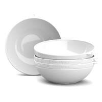 ClipCroc® Bowl Set (pack of 4). ‘Clip-together’ Crockery. [COLOUR: WHITE]