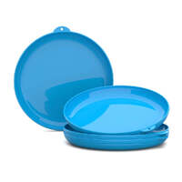 ClipCroc® Dish Set (pack of 4). ‘Clip-together’ Crockery. [COLOUR: BLUE]