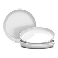 ClipCroc® Dish Set (pack of 4). ‘Clip-together’ Crockery. [COLOUR: WHITE]