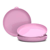 ClipCroc® Dish Set (pack of 4). ‘Clip-together’ Crockery. [COLOUR: PINK]