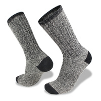 3 PEAKS - Hard Act Boot Socks - Black Marle - Large US 12-15