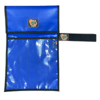 AOS - 5 Pce KNIFE ROLL - BLUE PVC • CLEAR PVC FRONT
