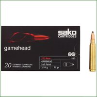 SAKO AMMO - 223REM 55gr Gamehead - 20 pk