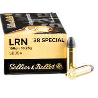 SELLIER & BELLOT AMMO - 38 SPECIAL 158gr LRN