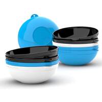 ClipCroc® Bowl Set (pack of 4). ‘Clip-together’ Crockery.