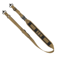 Grovtec QS-2 Push Button Sling - Brown | Quick Detach QD Rifle Sling