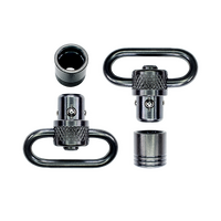 Grovtec Push Button Swivel Set Black Oxide Finish - 1" Loops Pair