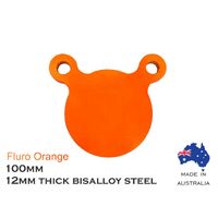 Steel Gong 100mm Fluro Orange/White - Bisalloy 500 steel