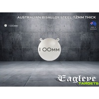 Eagleye Bisalloy Steel Shooting Gongs – 12mm AR Steel Targets - 100MM