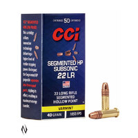 CCI 22LR SUBSONIC SEGMENTED HP 40GR 1050FPS