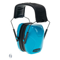 CALDWELL YOUTH PASSIVE EAR MUFFS - LOW PROFILE - NEON BLUE