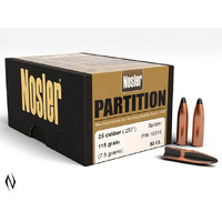 RIFLE PROJECTILES - NOSLER 257 115GR PARTITION 50PK
