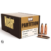 6MM 100GR SP PARTITION 50PK - NOSLER RIFLE PROJECTILES