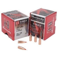 25 CAL .257 - 75 GR V-MAX - HORNADY RIFLE PROJECTILES