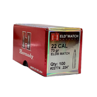 22 CAL .224 73GR ELD MATCH - HORNADY RIFLE PROJECTILES