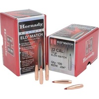 22 CAL .224 75GR ELD MATCH - HORNADY RIFLE PROJECTILES
