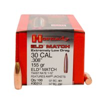 30 CAL .308 155GR ELD MATCH - HORNADY RIFLE PROJECTILES