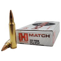 HORNADY AMMO - 223 REM 75 GR BTHP MATCH