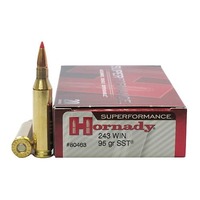 HORNADY AMMO - 243 WIN 95GR SST SUPERFORMANCE