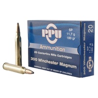 PPU AMMUNITION - 300 WIN MAG - 180GR SOFT POINT - 20 PACK