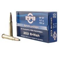 PPU AMMO - 303 British 150gr Soft Point Boat Tail