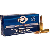 PPU AMMO - 7.62x39 123gr Pointed Soft Poi nt