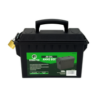 RIDGETEK - 30Cal Ammo Box Black Inc Padlock