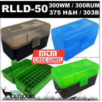 MTM CASE-GARD RLLD-50 Rifle Ammo Box Black/Clear Green