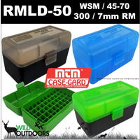 MTM CASE-GARD RMLD-50 Rifle Ammo Box Black/Clear Green