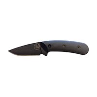 TASSIE TIGER KNIVES - BLACK Cerakote - BLACK G10 HANDLE - FIXED BLADE KNIFE - TTKAUSB