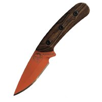 TASSIE TIGER KNIVES - ORANGE Cerakote - Desert Ironwood TIMBER - FIXED BLADE KNIFE - TTKAUSDIO