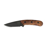 TASSIE TIGER KNIVES - BLACK Cerakote - Desert Ironwood TIMBER - FIXED BLADE KNIFE - TTKAUSDIWOOD