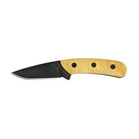 TASSIE TIGER KNIVES - BLACK Cerakote - Golden Camphor TIMBER - FIXED BLADE KNIFE - TTKAUSGCWOOD